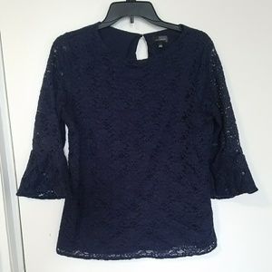 4/15$$🛍 Embroided Mesh The Limited Blouse